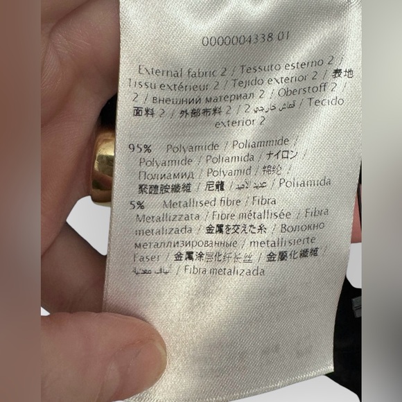 MISSONI $745 Retail Bicolor Mesh Long Sleeve Lurex Dress, Size 38 (US 6/8) - Picture 15 of 16